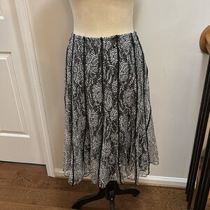 Abstract Print Lace Skirt